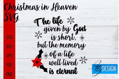 Christmas in Heaven SVG | Christmas Memorial SVG