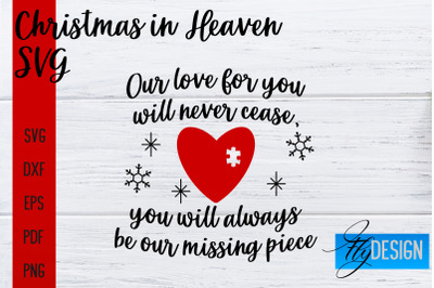 Christmas in Heaven SVG | Christmas Memorial SVG