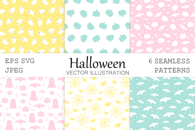 Halloween pattern. Halloween silhouette. Halloween background