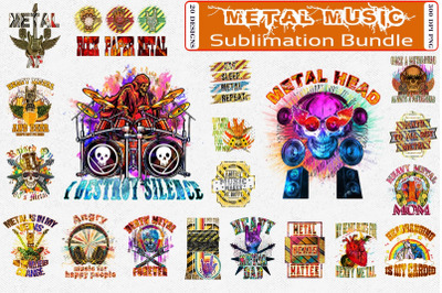 Metal Music Sublimation Bundle-20 Designs-220806