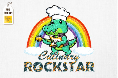 Chef Crocodile Cooking Culinary Rockstar