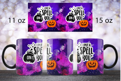 Halloween mug wrap design Witch quote mug sublimation png