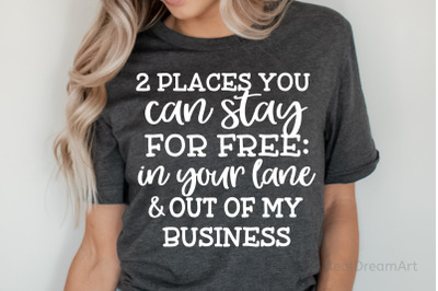 2 Places You Can Stay for Free in Your Lane SVG