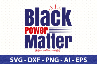 Black Power Matter svg