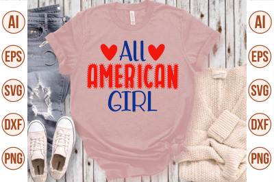 all american girl svg