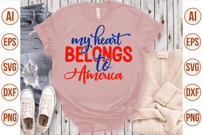 my heart belongs to america svg