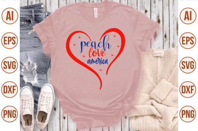 peach love america svg