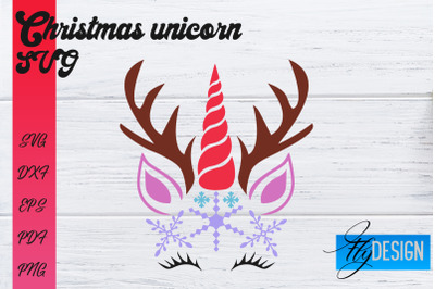 Christmas Unicorn SVG | Animals SVG Design