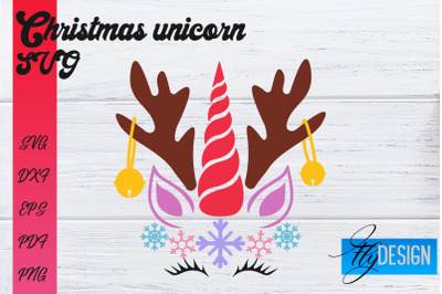 Christmas Unicorn SVG | Animals SVG Design