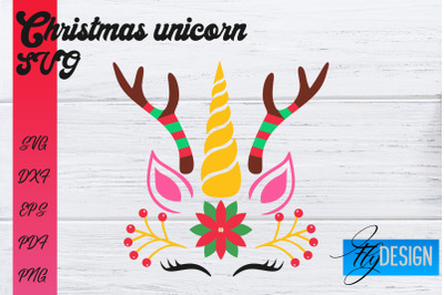 Christmas Unicorn SVG | Animals SVG Design