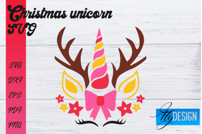 Christmas Unicorn SVG | Animals SVG Design