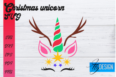 Christmas Unicorn SVG | Animals SVG Design