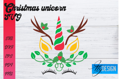 Christmas Unicorn SVG | Animals SVG Design