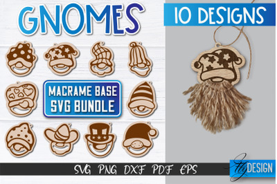 Gnomes Macrame Base SVG Bundle | Macrame