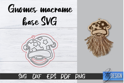 Gnomes Macrame Base SVG | Macrame Laser Cut SVG | CNC files