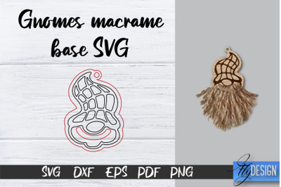 Gnomes Macrame Base SVG | Macrame Laser Cut SVG | CNC files