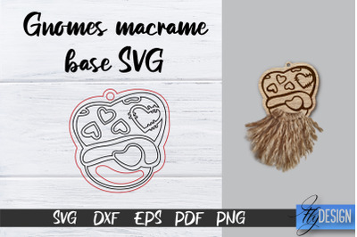 Gnomes Macrame Base SVG | Macrame Laser Cut SVG | CNC files