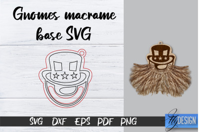 Gnomes Macrame Base SVG | Macrame Laser Cut SVG | CNC files