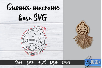 Gnomes Macrame Base SVG | Macrame Laser Cut SVG | CNC files