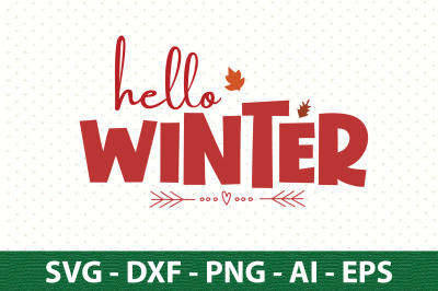 hello winter svg