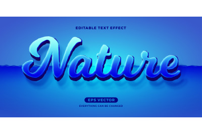 Oceania editable text effect vector