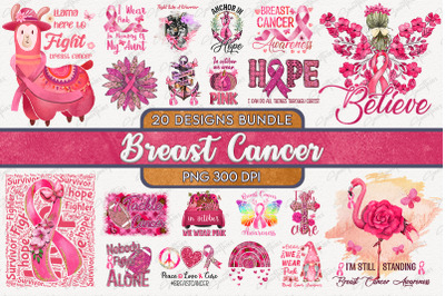 Breast Cancer T-shirt Design Bundle