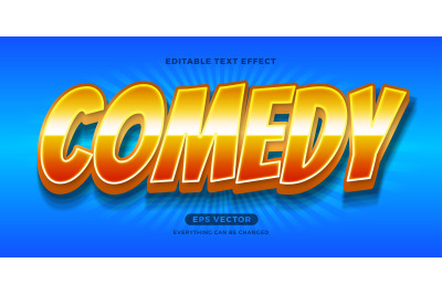 Stand Up Comedy editable text effect vector