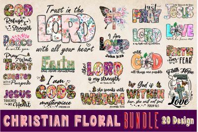 Christian Floral Sublimation Bundle