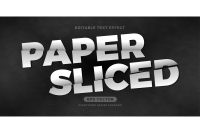 Sliced editable text effect vector