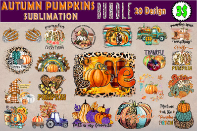 Autumn Pumpkins Sublimation Bundle