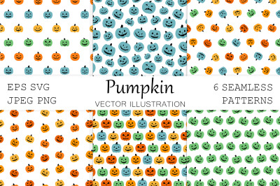 Halloween pumpkin pattern. Pumpkin SVG. Pumpkin background