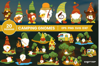 Camping Gnomes Svg Bundle