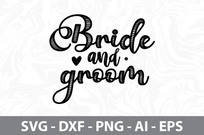 Bride and groom svg