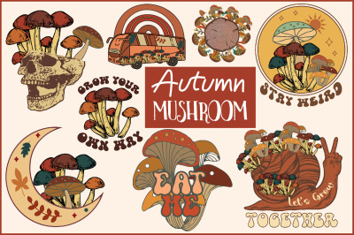 Autumn Mushroom Sublimation Bundle