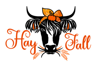 Hay Fall With Cow Sublimation, Fall Png