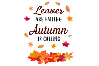 Leaves Are Falling Autumn Is Calling, Fall Png