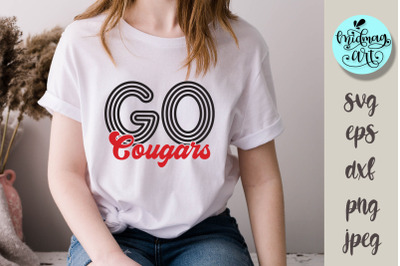 Go Cougars svg, Sports cut file