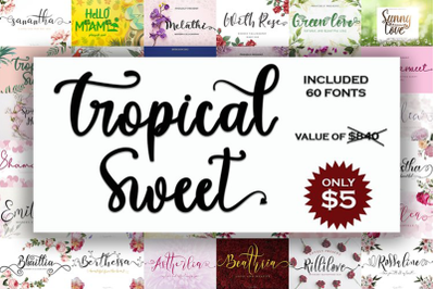 Tropical Sweet Font Bundle