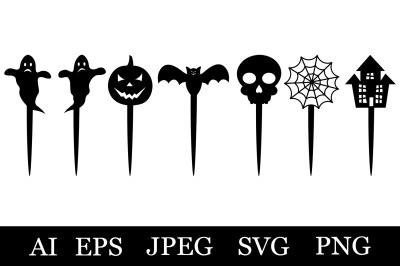 Halloween Cake Topper. Laser Cut. Pumpkin Topper. Ghost SVG