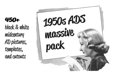 50s ADS Collage Cutouts + Templates