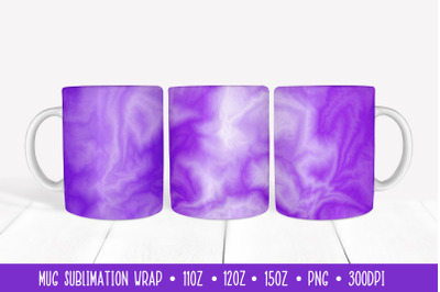 Purple Mug Marble Sublimation Wrap. Abstract Mug Design