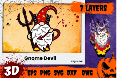 Gnome Devil 3D SVG