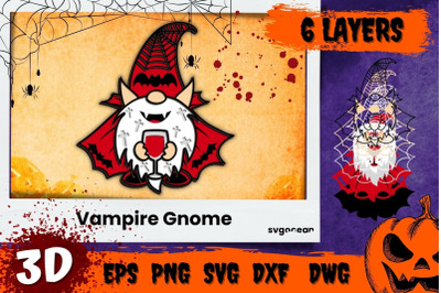 Vampire Gnome Layered Cut File