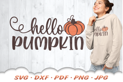 Hello Pumpkin SVG | Fall Quote SVG