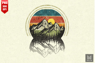 Vintage Mountains For Hiking Lover