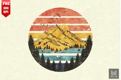 Hiking Wildlife Outdoors Retro Mountains