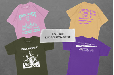 Realistic Kids T-shirt Mockup