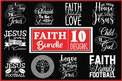 Faith SVG bundle 10 designs