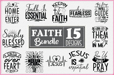 Faith SVG bundle 15 designs