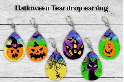 Teardrop earring sublimation | Halloween earring